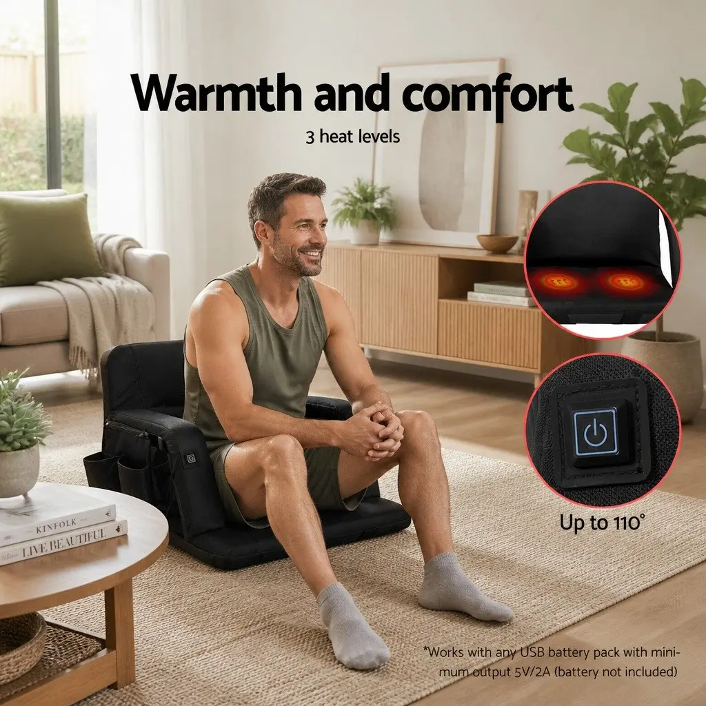 Adjustable Heated Lounger Recliner Sofa Bed with Armrests