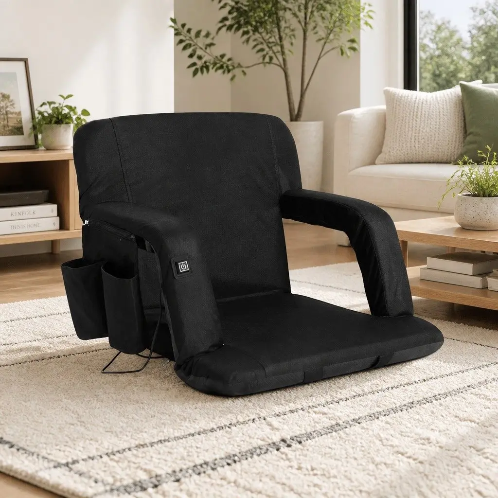 Adjustable Heated Lounger Recliner Sofa Bed with Armrests