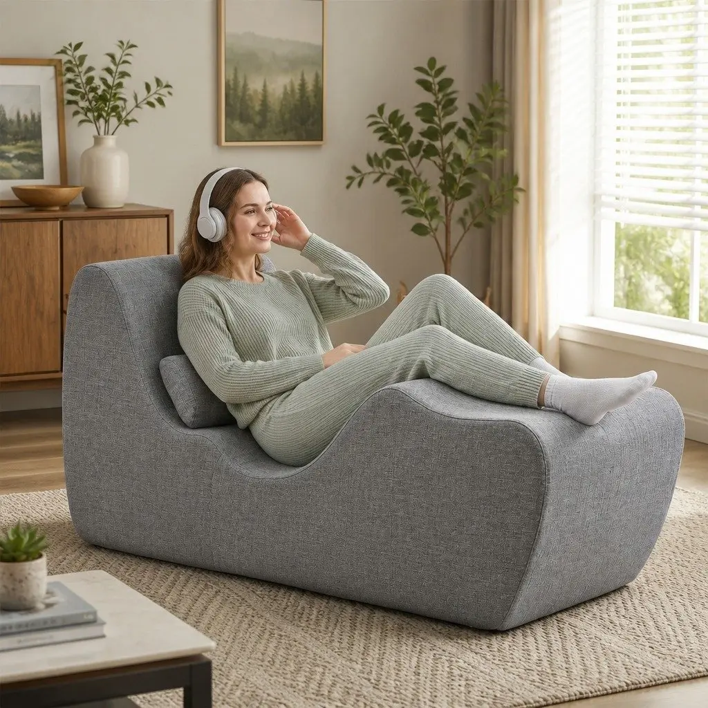 Ergonomic S-Curve Floor Lounger for Comfort