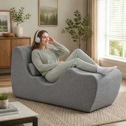 Chaise Lounge Chair Ergonomic S-Curve Floor Lounger Boneless Relaxing Seating