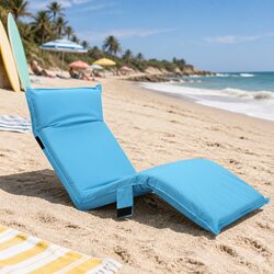Blue Adjustable Lounge Sofa Bed for Indoor Outdoor Use