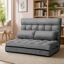 Adjustable Recliner Sofa Bed for Relaxation, Grey