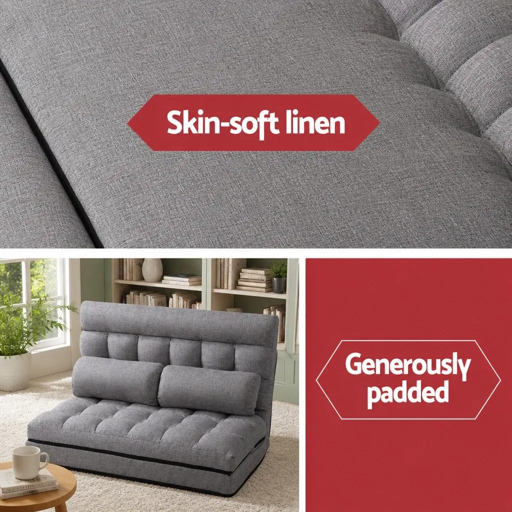 Adjustable Recliner Sofa Bed for Relaxation, Grey