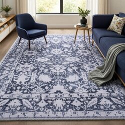 Soft Velvet Floor Rug 240x340cm Modern Carpet Grey