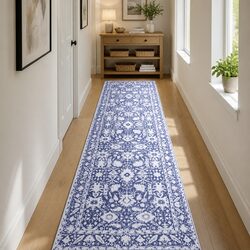Hallway Runner Rug 80X300cm Grey Floor Mat Soft Velvet Anti-Slip Modern Kitchen