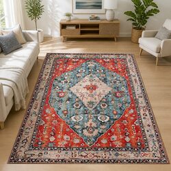 Large Washable Geometric Area Rug 240X340cm