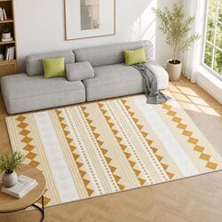 Large Bohemian Style Yellow Floor Rug 200x290cm