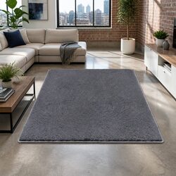 Plush Shaggy Area Rug 200x290cm Dark Grey