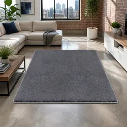 Plush Shaggy Area Rug 200x290cm Dark Grey