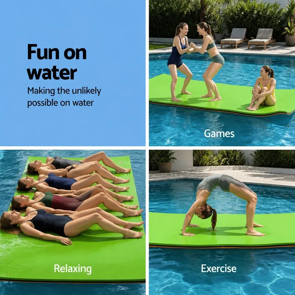 Floating Water Mat 2.7x1.8m with Three-Layer Construction