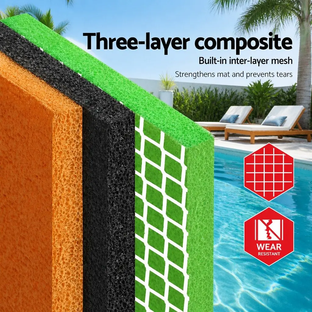 Floating Water Mat 2.7x1.8m with Three-Layer Construction