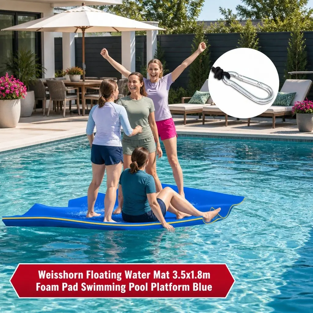Floating Water Mat 3.5x1.8m with Bungee Cord