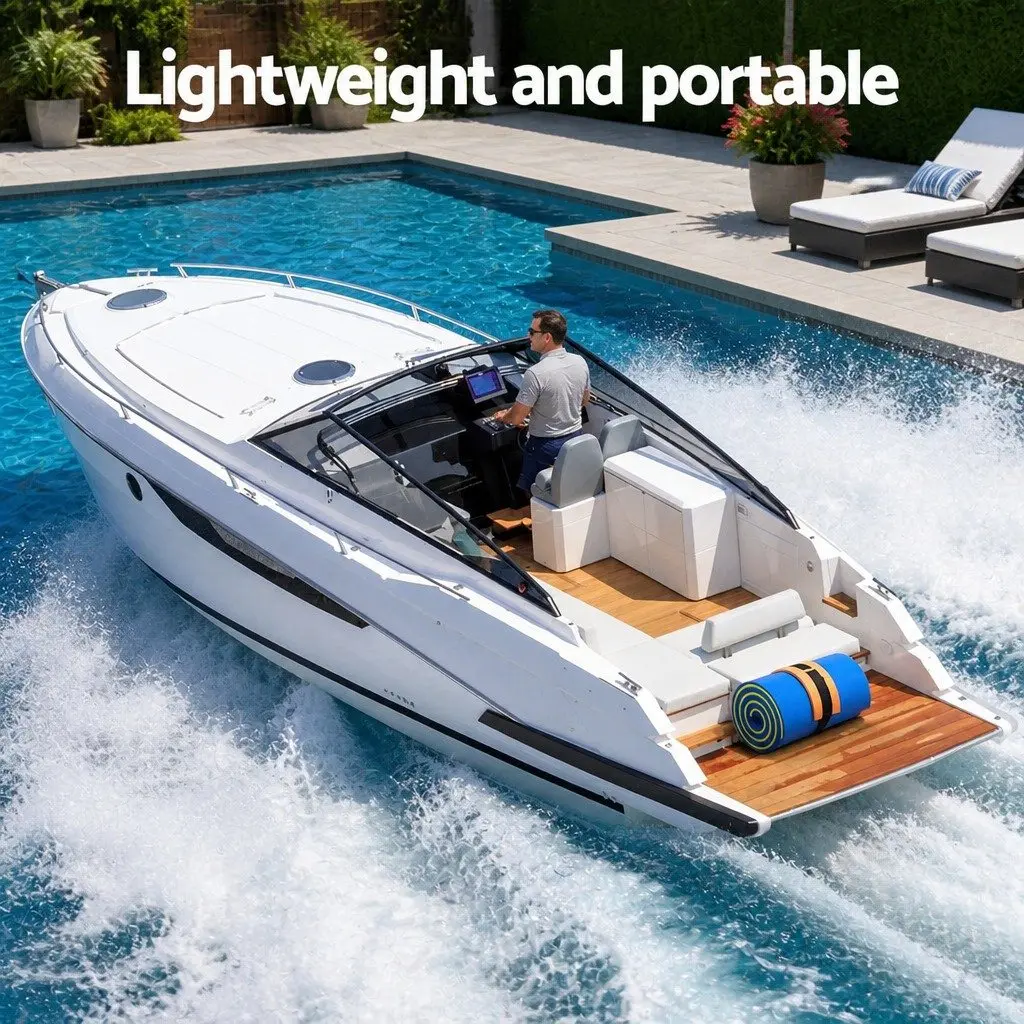Floating Water Mat XPE Foam 55x180cm Multicolour