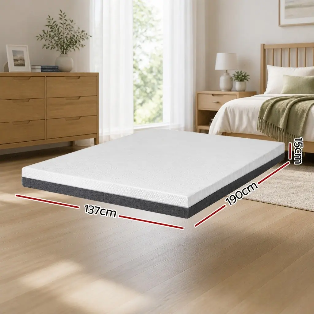 Double Memory Foam Mattress 15cm with Cool Gel Layer
