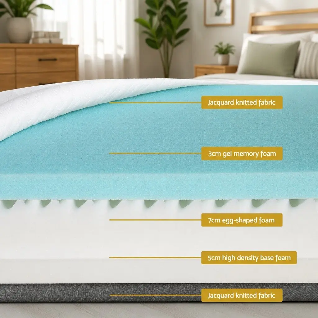 Double Memory Foam Mattress 15cm with Cool Gel Layer