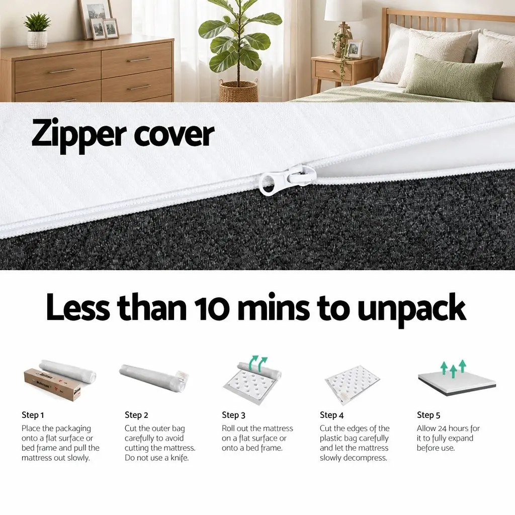 Double Memory Foam Mattress 15cm with Cool Gel Layer