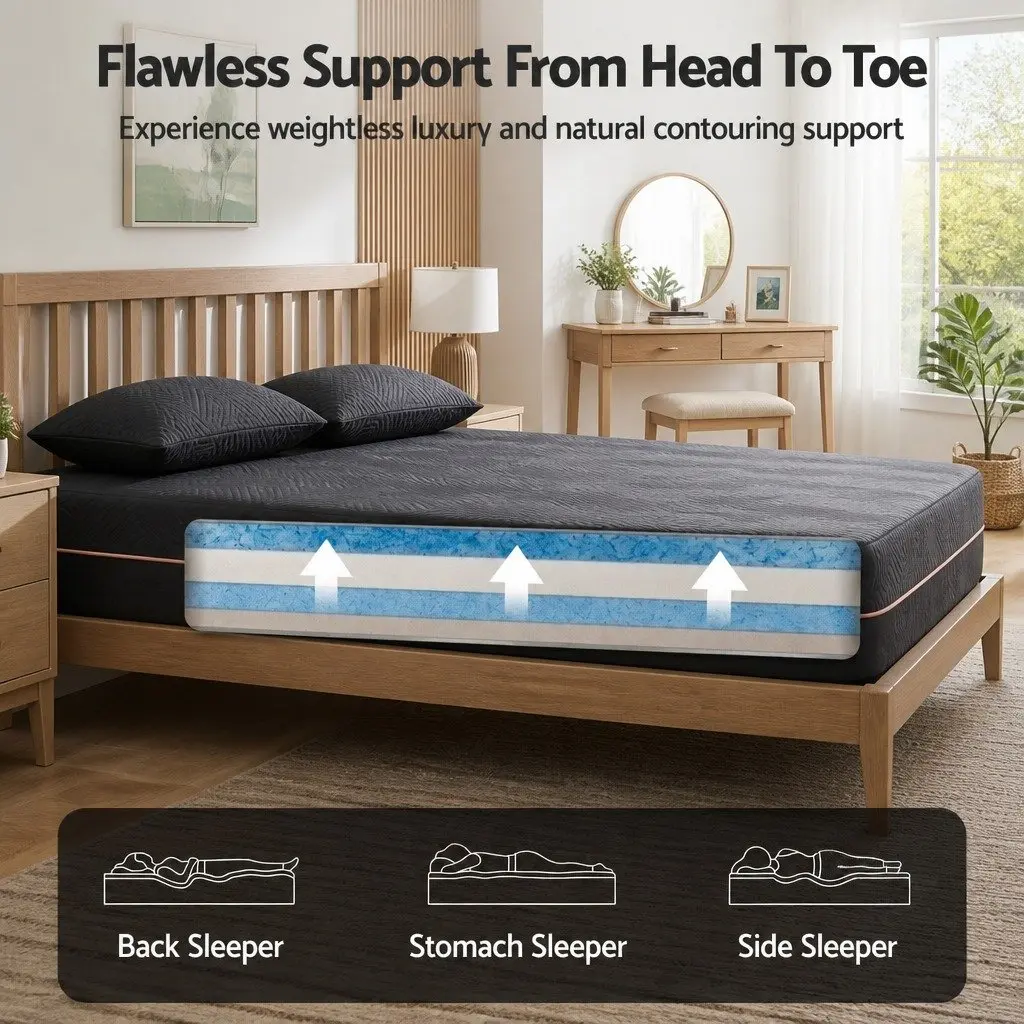 30cm Memory Foam Mattress with Gel Cooling Technology