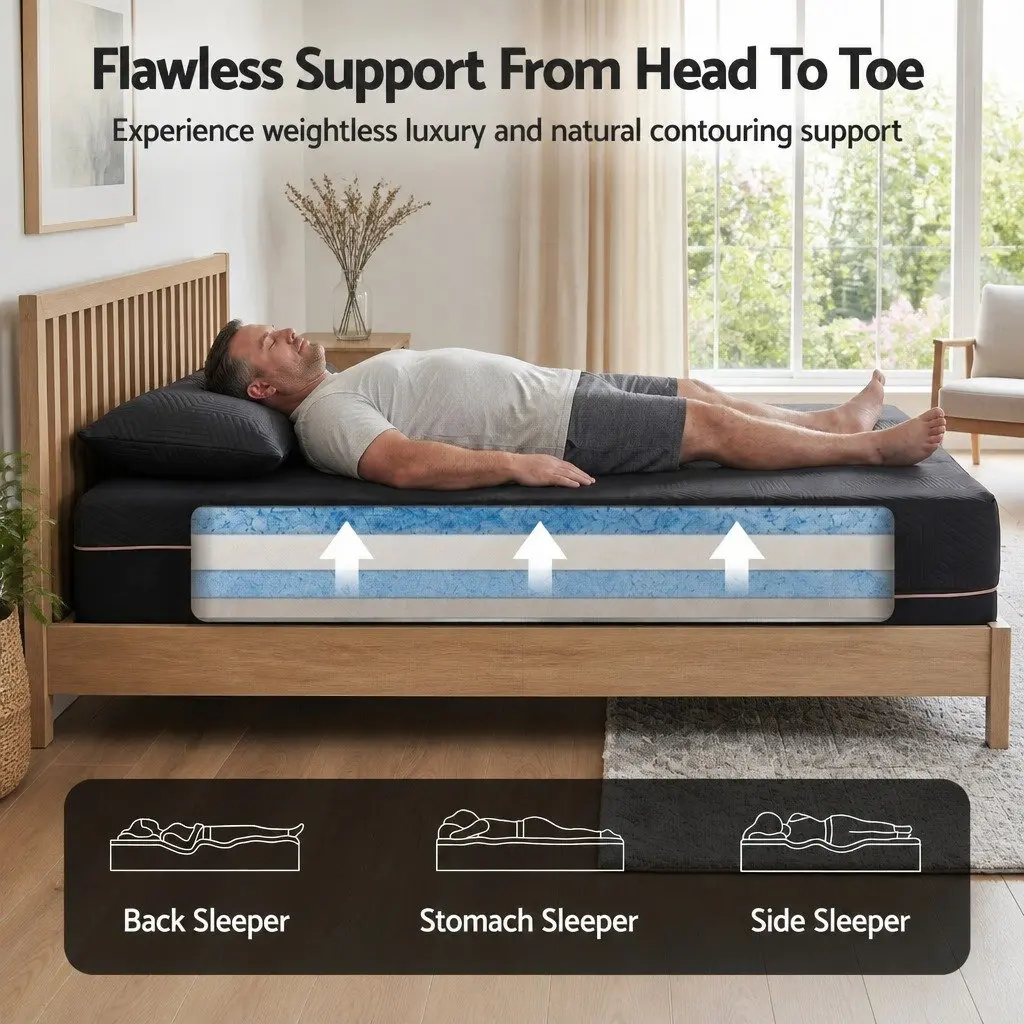 30cm King Single Cooling Memory Foam Mattress