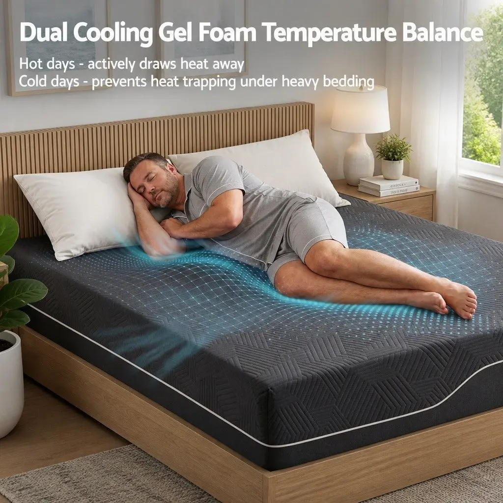 30cm Queen Memory Foam Mattress with Gel Cooling Technology