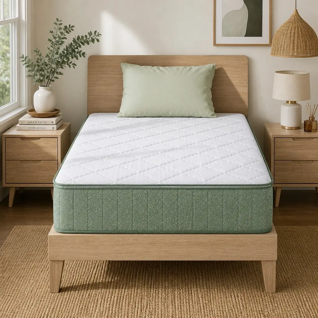 King Single Memory Foam Mattress Cooling Gel 25cm Charcoal Zipped Cover Firm