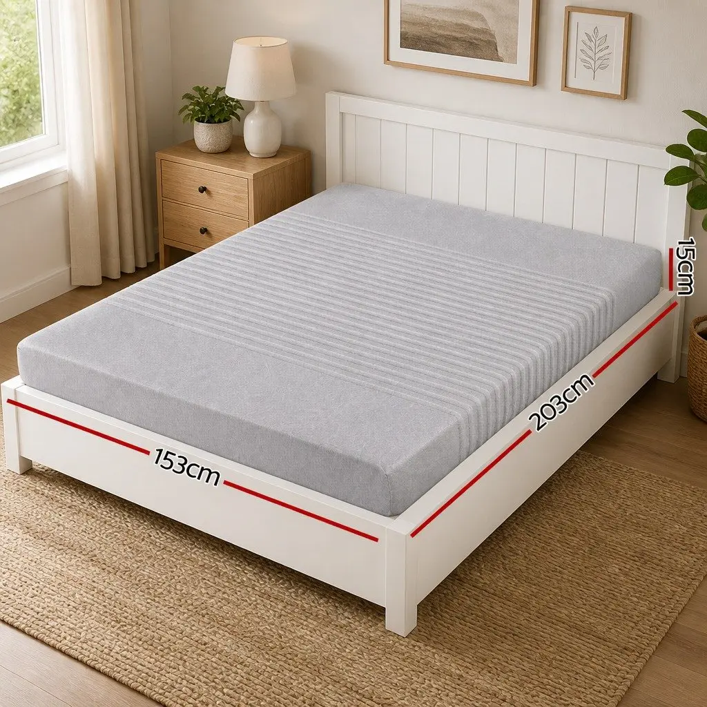 Queen Memory Foam Mattress 15cm with Bamboo Cover