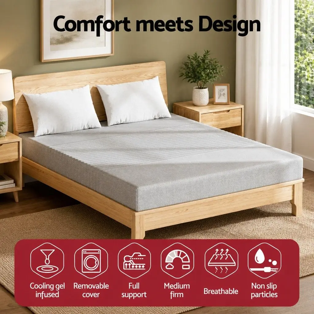 Queen Memory Foam Mattress 15cm with Bamboo Cover