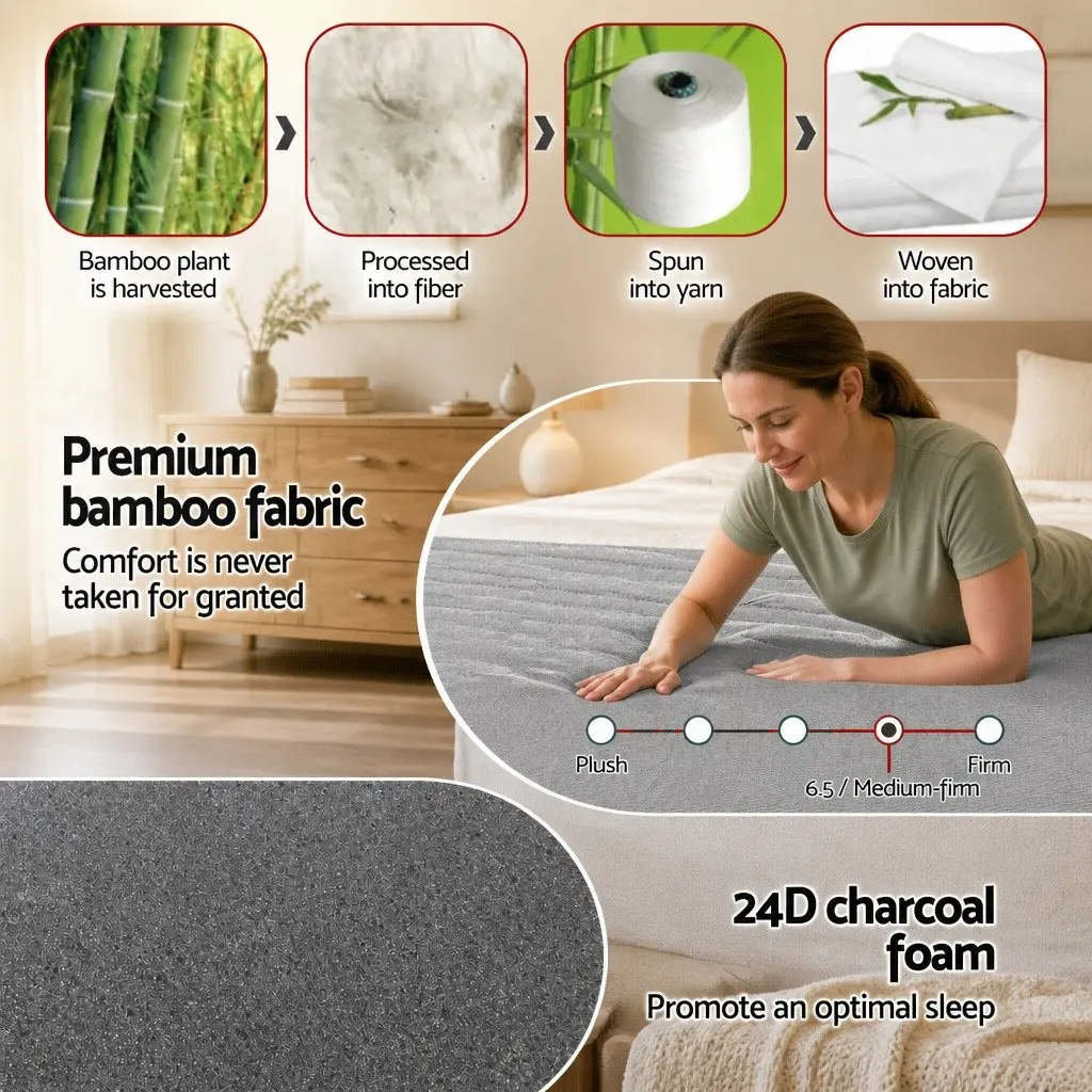 Queen Memory Foam Mattress 15cm with Bamboo Cover