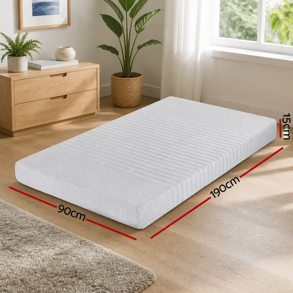Single Memory Foam Mattress 15cm with 7-Zone Support