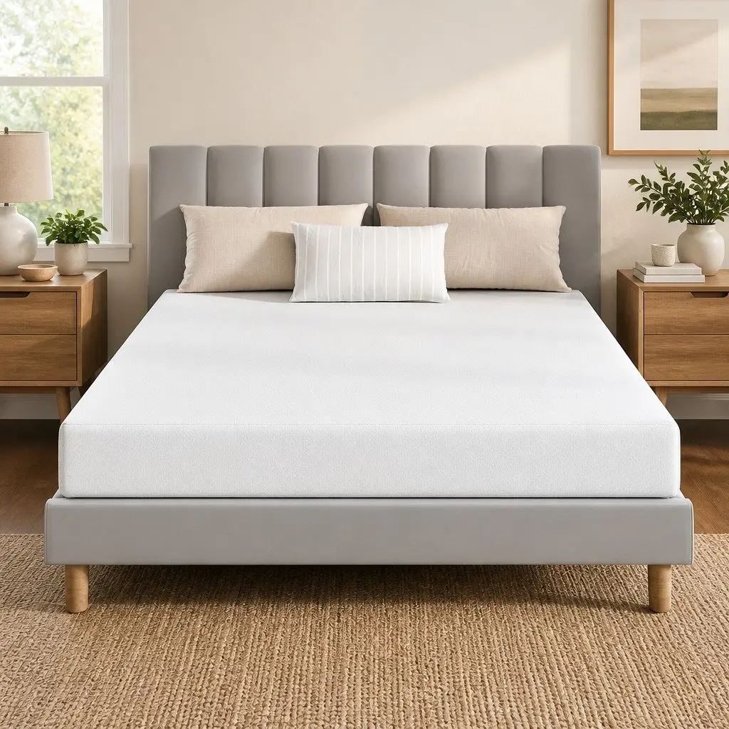Double Mattress Green Tea Memory Foam 20cm White