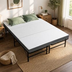 Sturdy Folding Bed with Comfortable Mattress for Guests