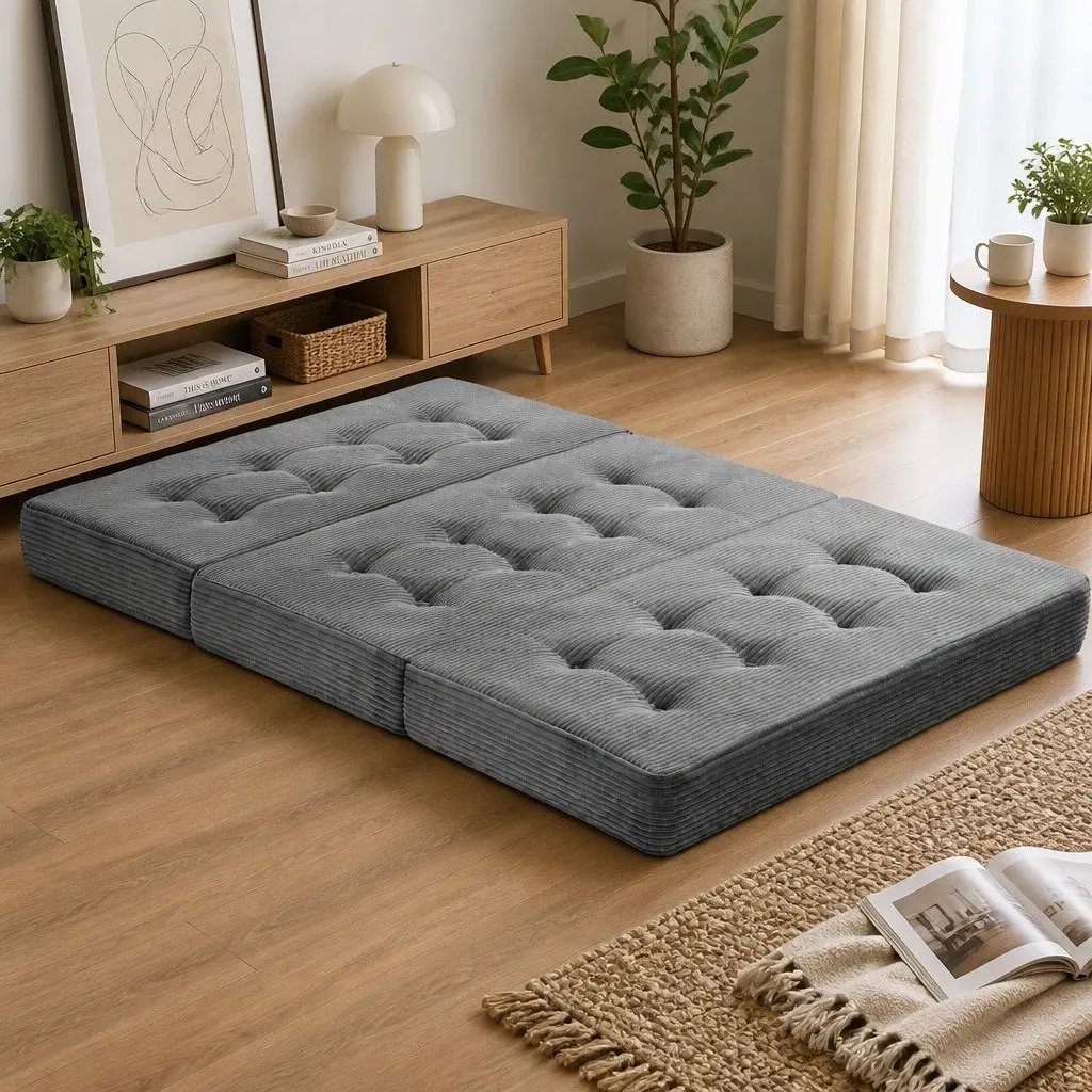 Double Folding Mattress 15cm Foam Portable Sofa Bed