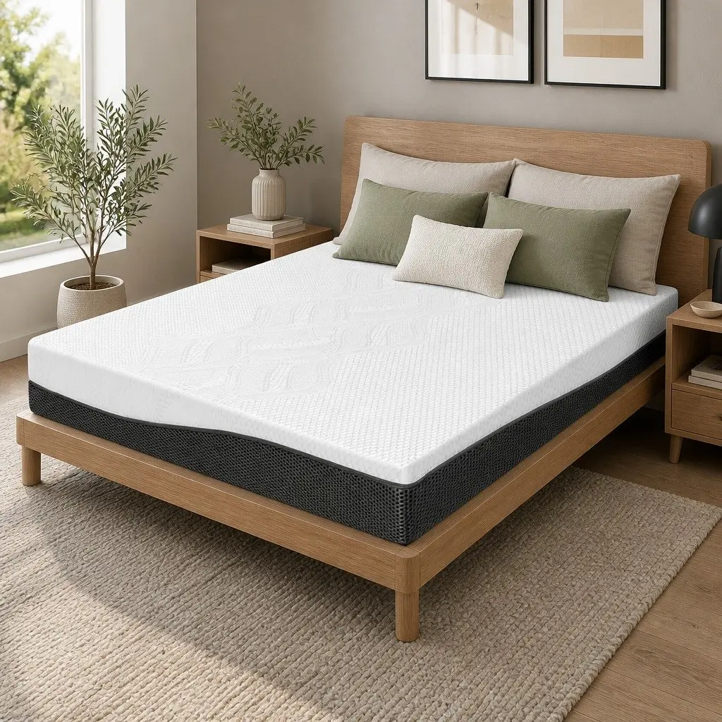 Memory Foam Mattress Cool Gel Double Queen Size White