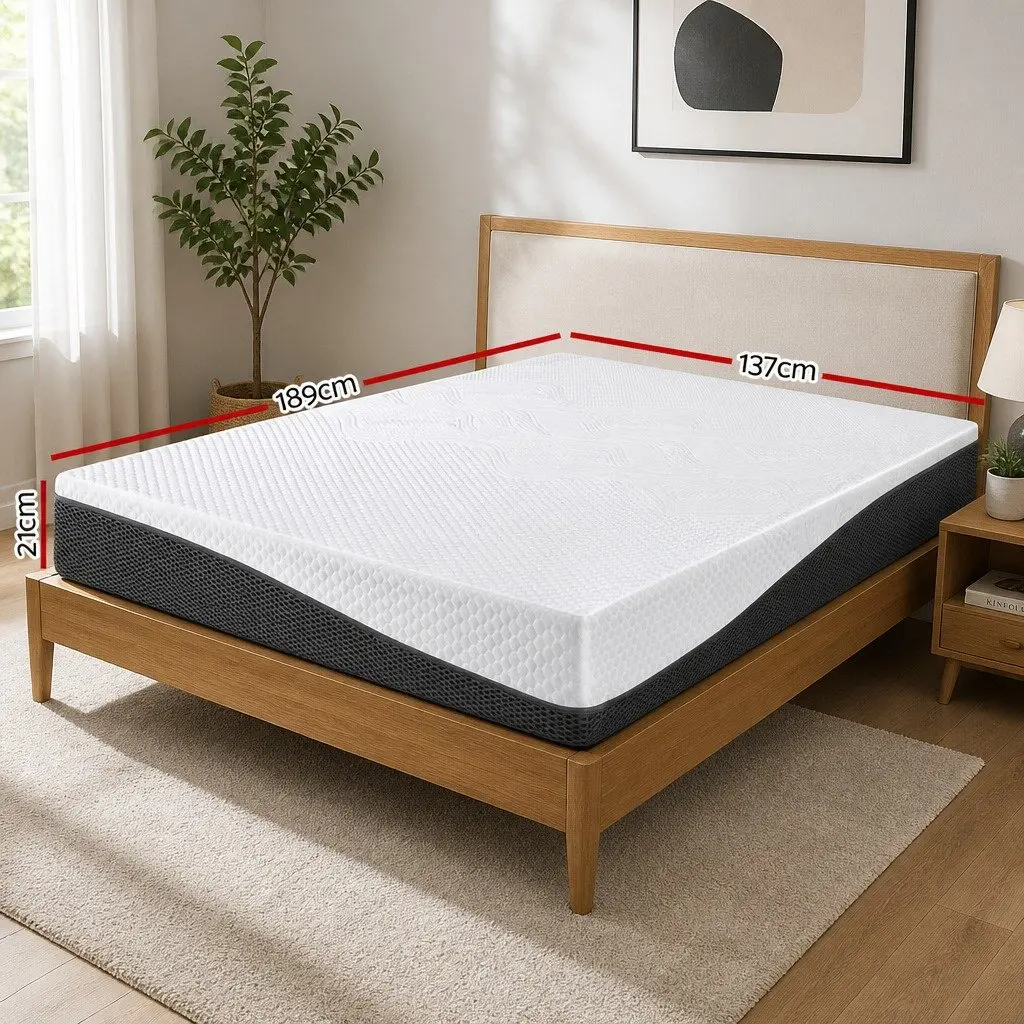 Memory Foam Mattress Cool Gel Double Queen Size White