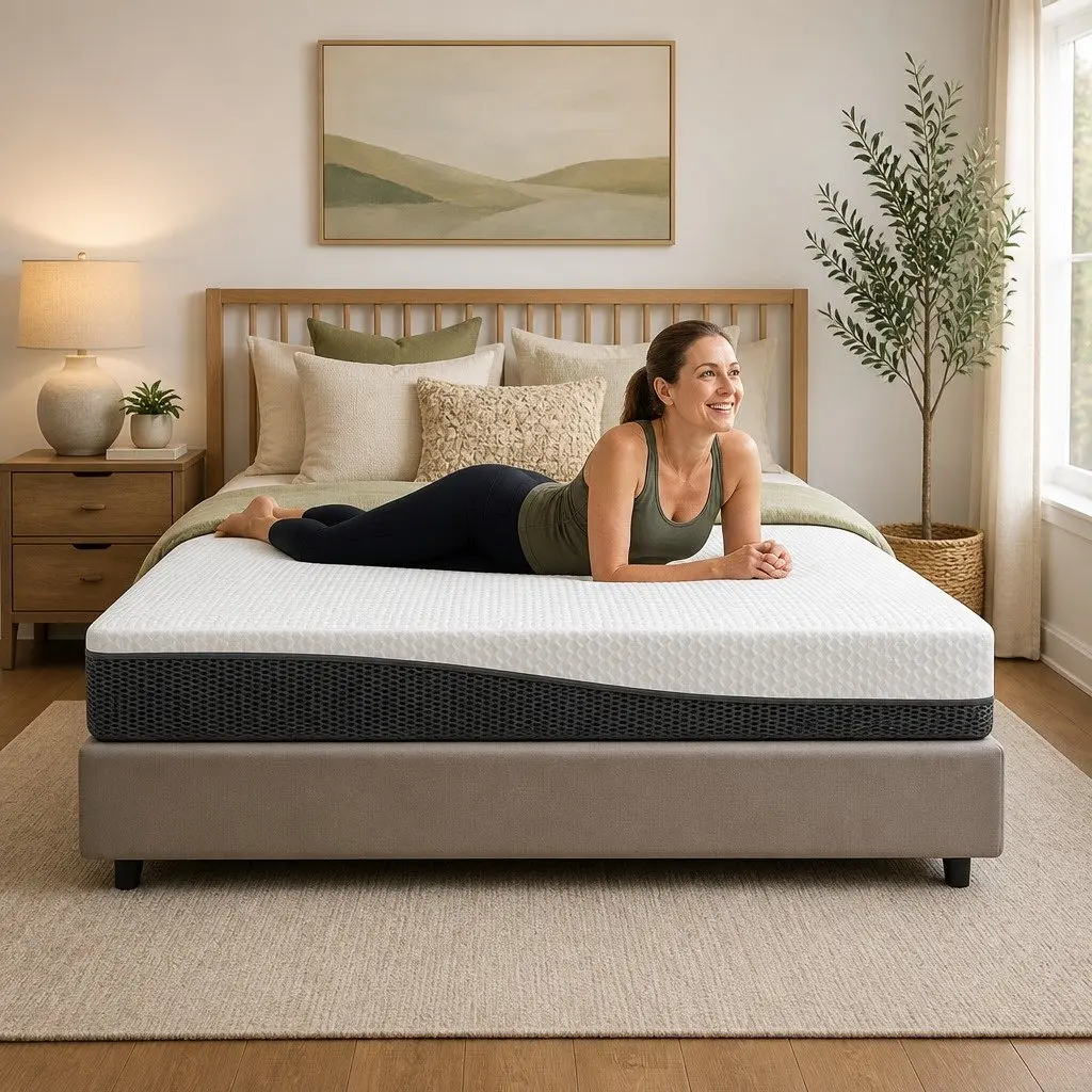 Memory Foam Mattress Cool Gel Double Queen Size White