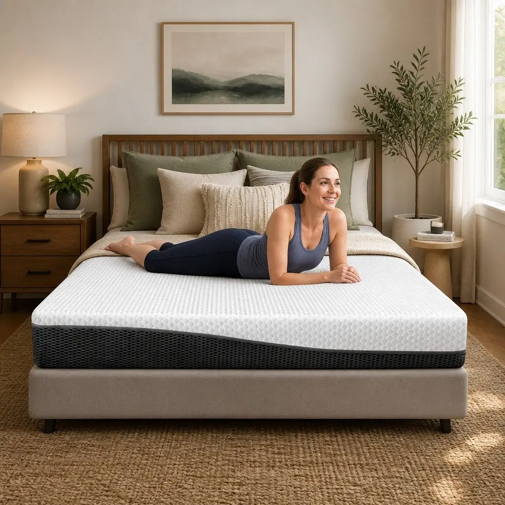 Memory Foam Mattress Queen 21cm Cool Gel Pressure Relief Non-Spring Bed