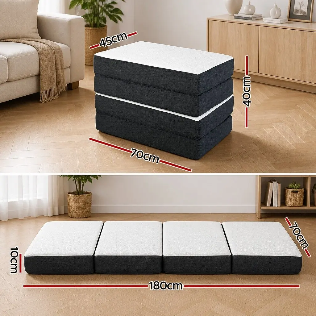 Grey Foldable Foam Sofa Bed Mattress for Guests