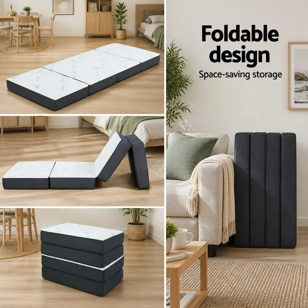 Grey Foldable Foam Sofa Bed Mattress for Guests