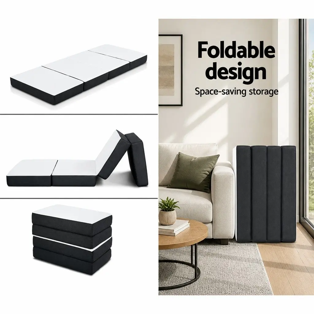 Grey Foldable Foam Sofa Bed Mattress for Guests