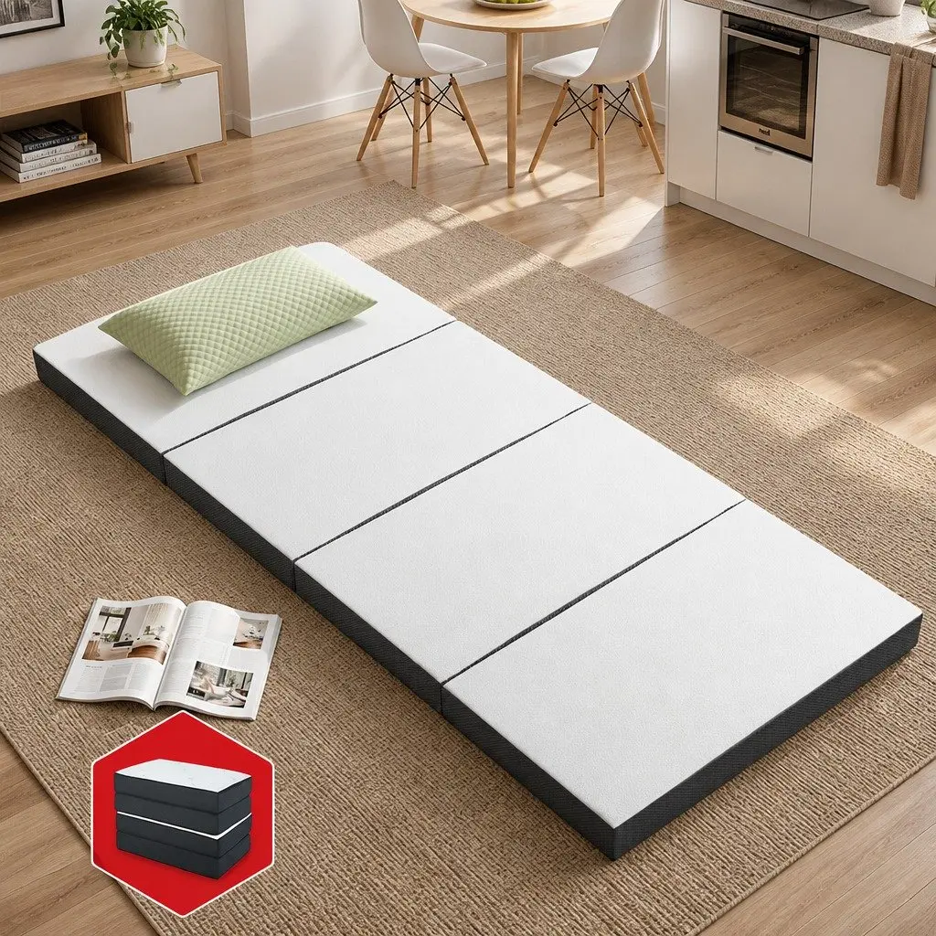 Grey Foldable Foam Sofa Bed Mattress for Guests