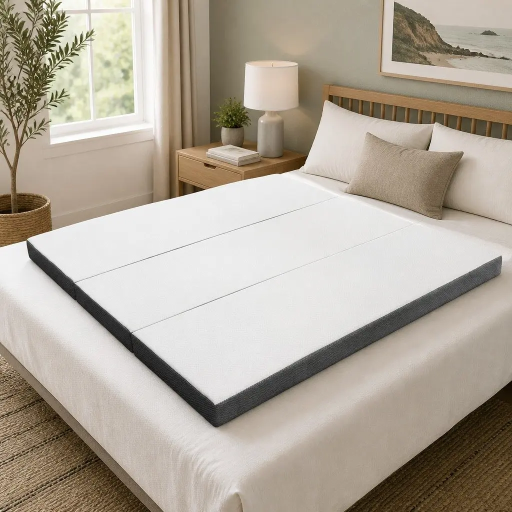 Foldable Foam Mattress Queen with Bamboo Cover
