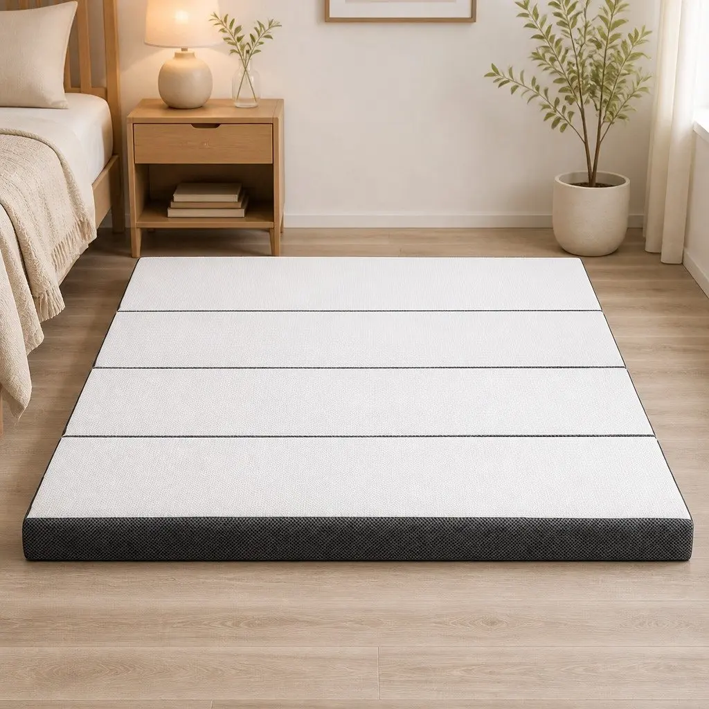 Foldable Foam Mattress Queen with Bamboo Cover