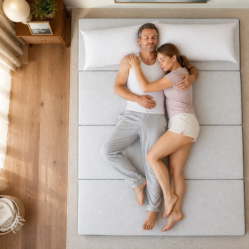 Foldable Foam Mattress Queen with Bamboo Cover