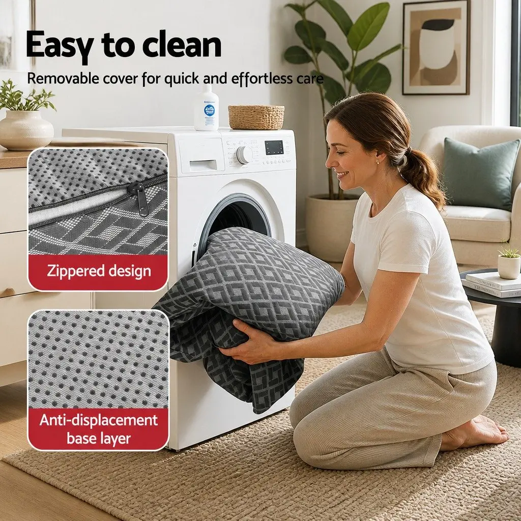 Foldable Mattress Memory Foam Single Trifold Grey