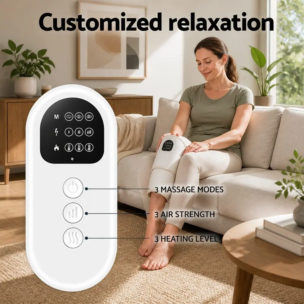 Heated Air Compression Calf Massager for Relaxation