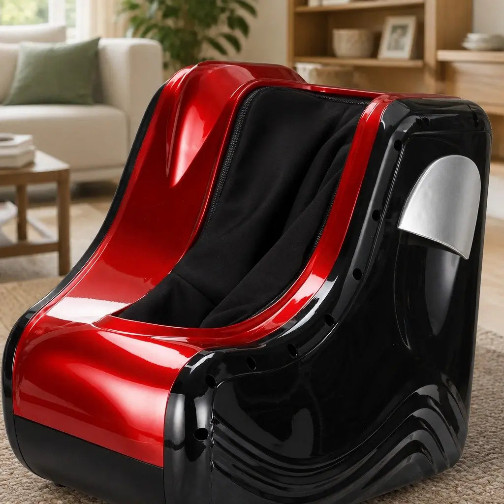 Foot Massager Electric Shiatsu Kneading Roller Ankle Calf Leg Massage Chair Red