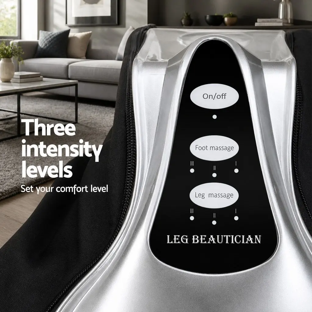 Foot Massager Electric Shiatsu Silver 47cm x 47cm x 44cm