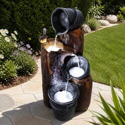 3-Tier Solar Cascading Fountain with LED Lights