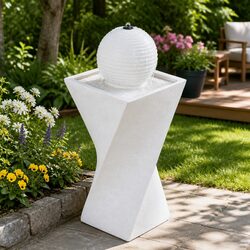 Elegant Solar Fountain Water Feature with Bird Bath 85CM