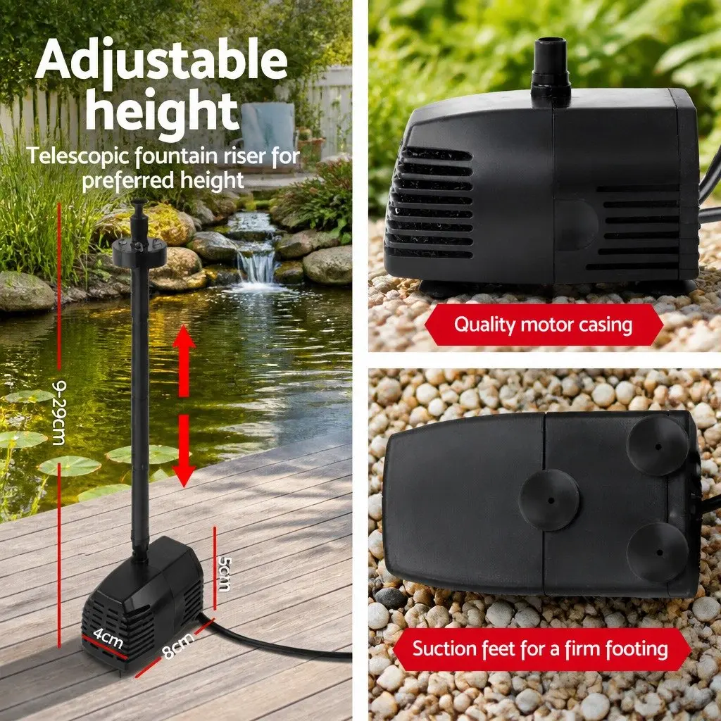Solar Pond Pump with LED Lights Kit 4FT