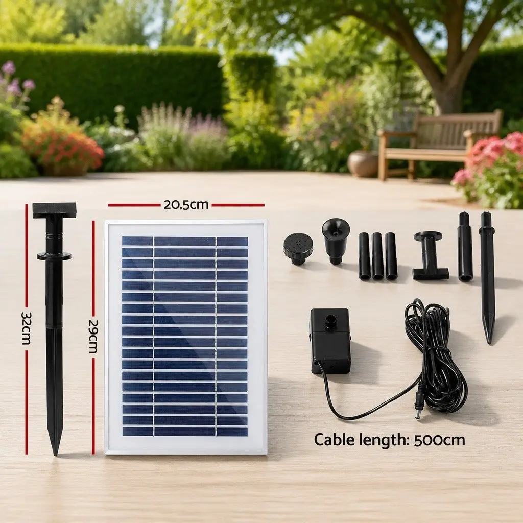 Solar Pond Pump Polycrystalline 4.6FT Black